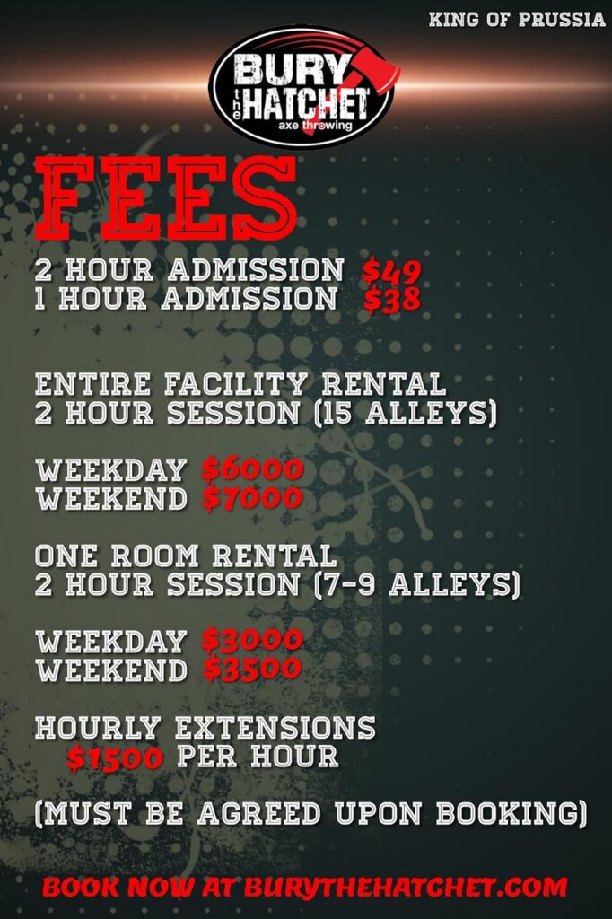 kinge of prussia price list